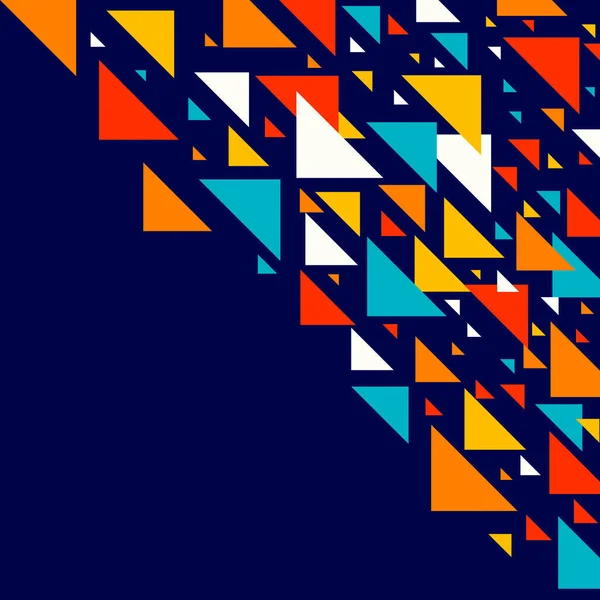Abstraktní Geometrické Pozadí Vícebarevný Trojúhelník Vzor Vektorová Ilustrace Červená Žlutá — Stockový vektor