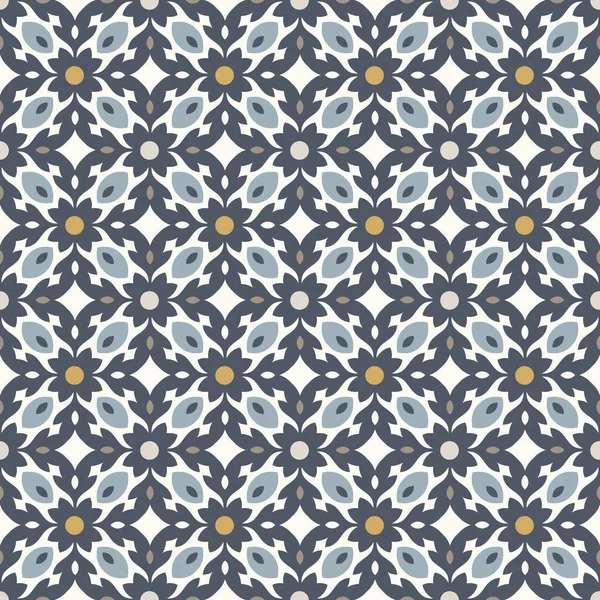 Floor Tiles Seamless Vintage Pattern Quatrefoils Seamless Vector Background Plain — Stock Vector