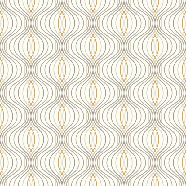 Ogee Seamless Vector Curved Pattern Abstract Geometric Background Perfect Vintage — Stock Vector
