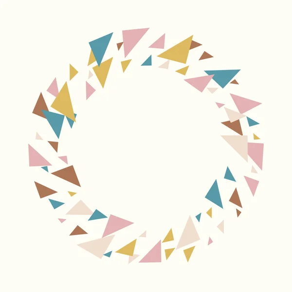 Abstraktní Geometrické Pozadí Vícebarevný Trojúhelník Vzor Vektorová Ilustrace Pastelově Růžové — Stockový vektor