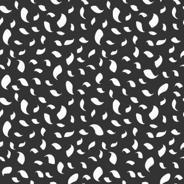 Basit el çizimi mürekkep karalamaları, kusursuz desen, soyut geometrik arkaplan. Rastgele fırça darbeleri. Basit ve kullanışlı mürekkep dokusu tasarımı. Siyah arka planda beyaz lekeler. Vektör illüstrasyonu.