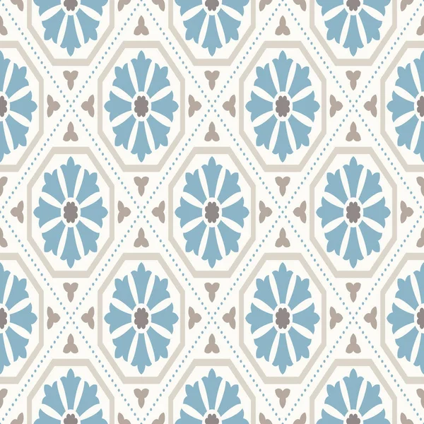 Modern Geometrisch Patroon Geïnspireerd Door Vintage Wallpapers Mooie Retro Kleuren — Stockvector