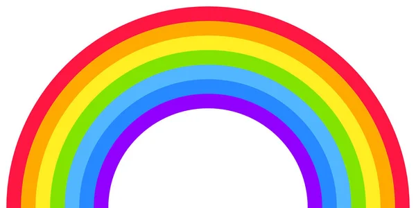 Ουράνιο Τόξο Σχήμα Τόξου Ημικύκλιο Φωτεινά Χρώματα Φάσματος Πολύχρωμο Ριγέ — Διανυσματικό Αρχείο