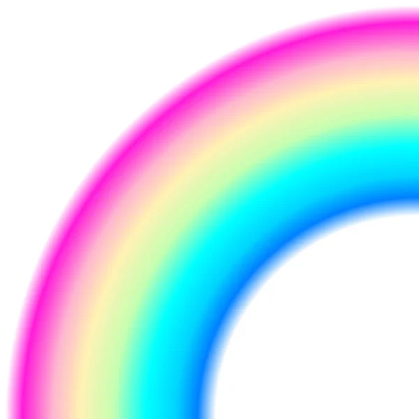 Regenbogen Halbbogen Form Viertelkreis Pastellfarbenes Neon Farbspektrum Bunt Gestreiftes Muster — Stockvektor