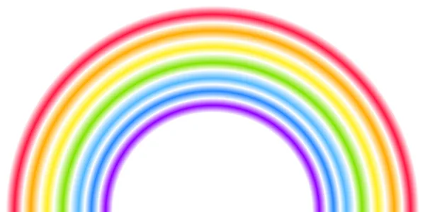 Regenbogenform Halbkreis Helle Spektrum Farben Bunt Gestreiftes Muster Vektorillustration Regenbogen — Stockvektor
