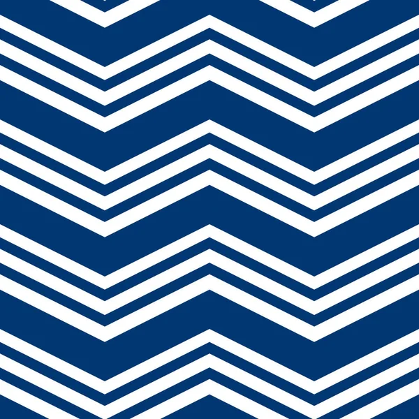 Einfaches Chevron Muster Abstrakter Geometrischer Hintergrundvektor Klassisch Marineblaue Und Weiße — Stockvektor