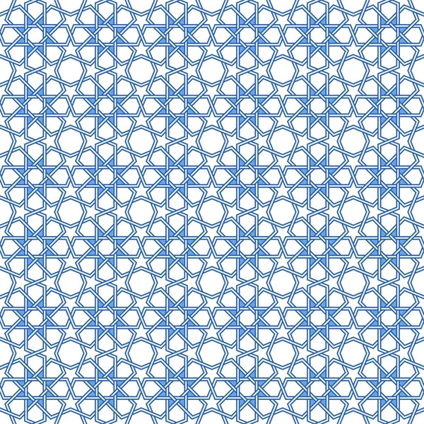 Arte Patrón Geometría Árabe Tradicional Patrón Vectorial Sin Costura Marroquí — Vector de stock