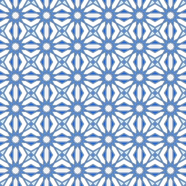 Traditionelle Arabische Geometriemusterkunst Marokkanisches Nahtloses Vektormuster Portugiesische Azulejo Bodenfliesen Design — Stockvektor