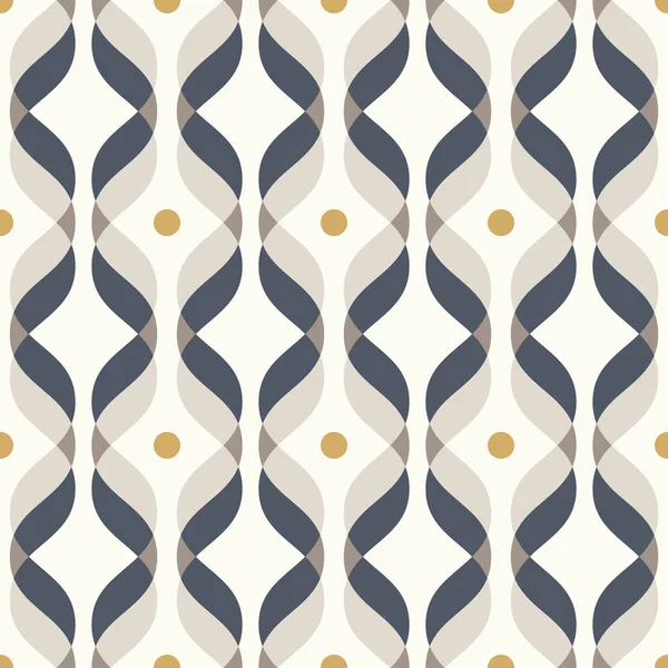 卵のシームレスなベクトル曲線パターン 抽象的な幾何学的背景 ヴィンテージ壁紙 ファッション生地のプリントに最適です 中世の近代的な壁紙パターン — ストックベクタ