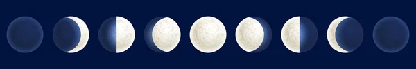 Měsíc Fáze Ilustrace Nebeský Vesmír Planeta Pozadí Plakátu Astrologický Plakát — Stockový vektor