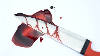 Beyaz zemin üzerinde kırmızı kan damlaları, Üst görünüm tasarım için boş
