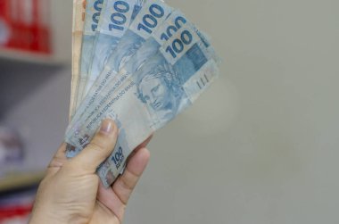 Elinde metin için boşluk olan Brezilya 'nın gerçek notaları