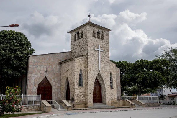 Aprile 2018 Centro Città Piazza Della Chiesa Capim Grosso Bahia — Foto Stock