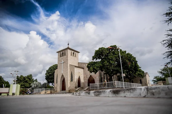 Abril 2018 Centro Cidade Praça Igreja Capim Grosso Bahia Brasil — Fotografia de Stock