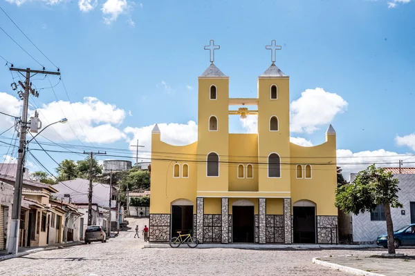 Julho 2018 Igreja Matriz Centro Cidade Serrolndia Bahia — Fotografia de Stock