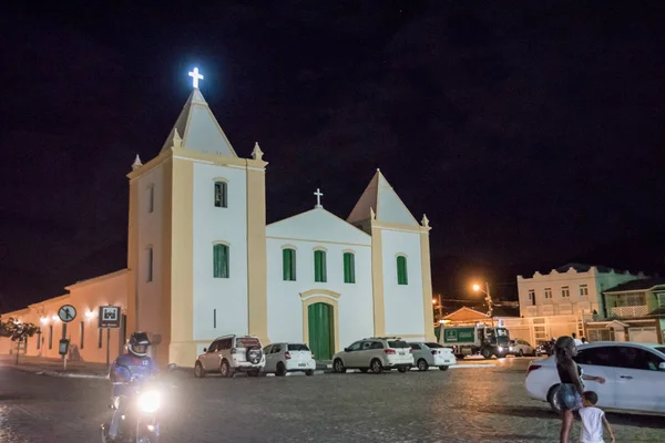 Vista Panorâmica Antiga Igreja Noite — Fotografia de Stock