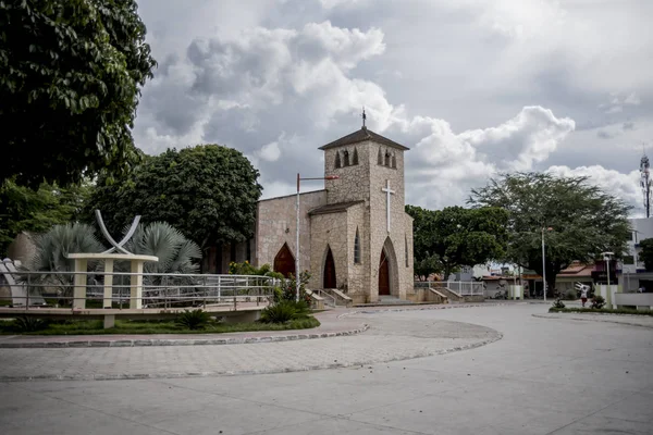 April 2018 Centrum Van Stad Kerk Plein Capim Grosso Bahia Stockfoto