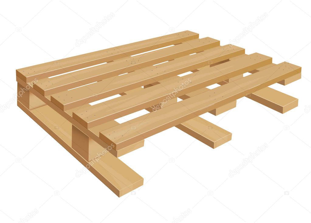 Middle wooden pallet