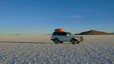 Salt Uyuni 'de gün doğumu, Potosi Bolivya