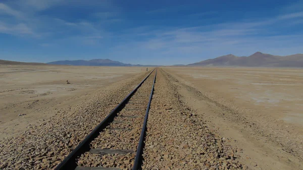 Oude Spoorlijnen Van Boliviaanse Spoorweg — Stockfoto