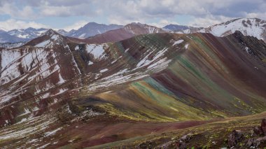 Vinicunca 'da Renkler Dağı, Cusco' da Peru