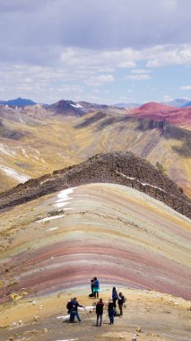 Vinicunca 'da Renkler Dağı, Cusco' da Peru
