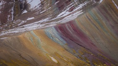 Vinicunca 'da Renkler Dağı, Cusco' da Peru