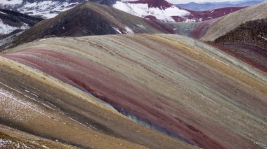Vinicunca 'da Renkler Dağı, Cusco' da Peru