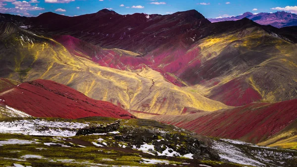 Kızıl Vadi Palccoyo Cusco Peru Daki Gökkuşağı Dağının Yanında — Stok fotoğraf