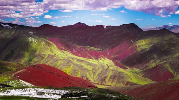 Kızıl Vadi Palccoyo Cusco Peru Daki Gökkuşağı Dağının Yanında — Stok fotoğraf