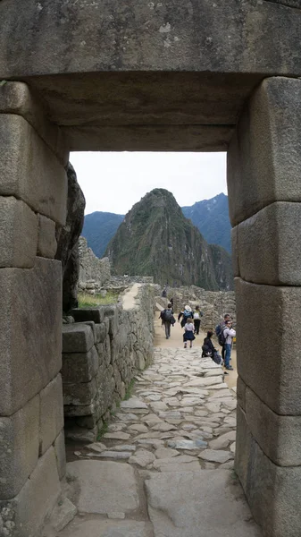 Utsikt Machu Picchu Fra Citadellet Cusco Peru – stockfoto