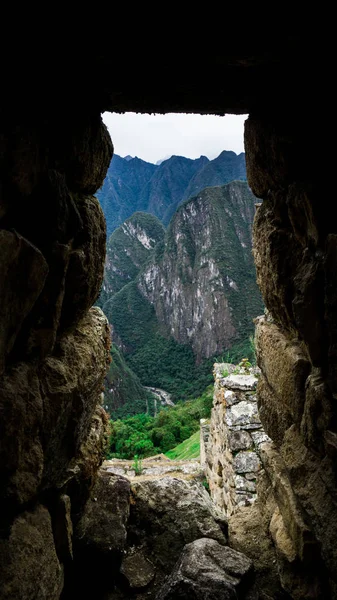 Machu Picchu Peru şehrinin İnka mimarisi