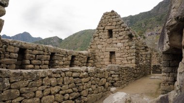 Machu Picchu Peru şehrinin İnka mimarisi