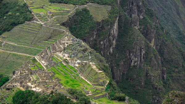 Blick Auf Machu Picchu Von Wayna Picchu Huayna Picchu — Stockfoto