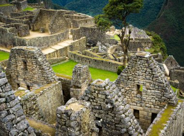 Machu Picchu 'nun ünlü kalıntıları, Cusco Peru