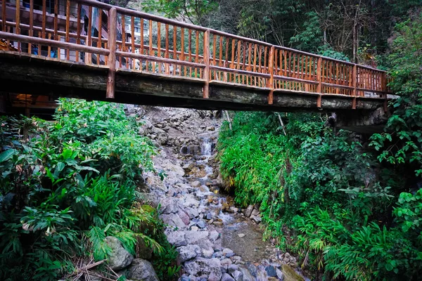 Aguas Calientes Stad Machu Picchu Stad Witte Brug — Stockfoto