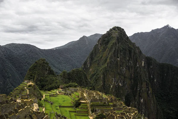 Μεγάλος Πανοραμικός Του Machu Picchu Cusco Peru — Φωτογραφία Αρχείου