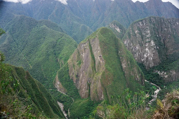 Summit Happy Mountain Nebo Putucusi Mountain Machu Picchu — Stock fotografie