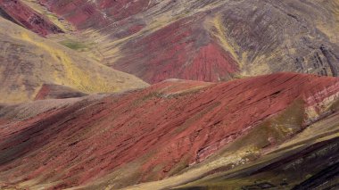 Cusco Peru 'daki Palccoyo Kızıl Vadisi