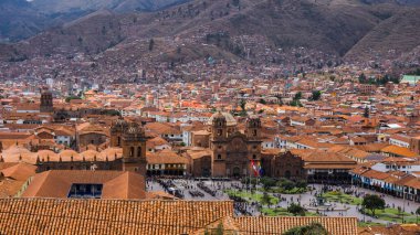 Cusco Peru 'nun panoramik görünümü