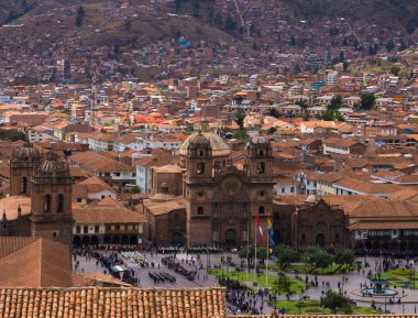 Cusco Peru 'nun panoramik görünümü