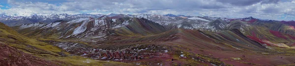 Palccoyo Rotes Tal Der Nähe Des Regenbogenberges Palccoyo Cusco Peru — Stockfoto