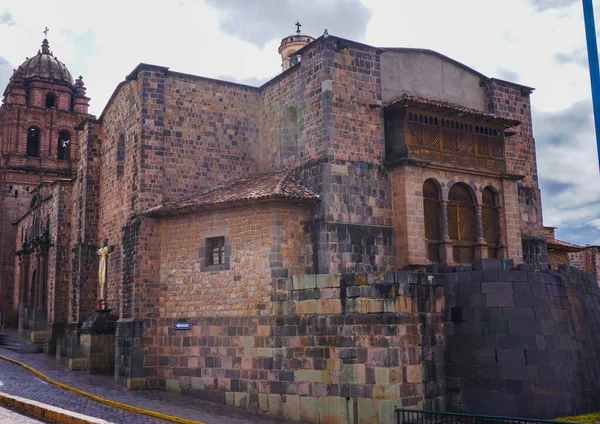 Ruinas Del Templo Inca Coricancha Hoy Iglesia Orden Santo Domingo — Foto de Stock