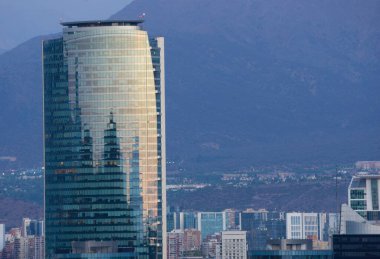 View of the financial center of Santiago de Chile clipart