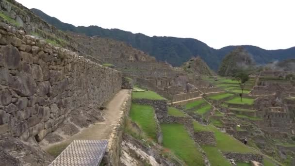 Gran Panorámica Machu Picchu Cusco Perú — Vídeos de Stock