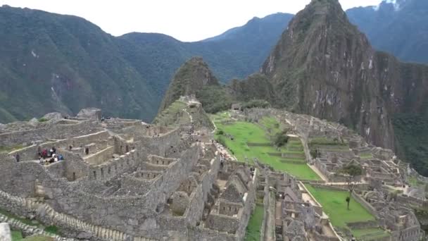 Μεγάλος Πανοραμικός Του Machu Picchu Cusco Peru — Αρχείο Βίντεο