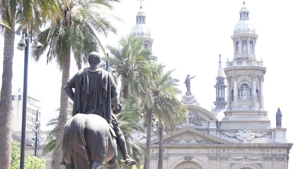 Kathedraal Van Santiago Chili Gelegen Aan Plaza Armas — Stockfoto