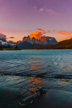 horns of the Torres del Paine in Chile clipart