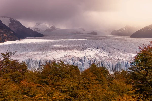 Outono Perito Moreno Glaciar Patagônia Argentina Cidade Calafate — Fotografia de Stock