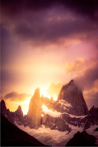 Fitz Roy Patagonia Montanha Argentina — Fotografia de Stock